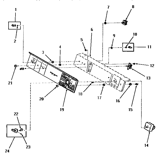 Speed Queen FE9171 control panel and controls diagram