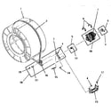 Speed Queen FE6030 motor, idler and belt diagram