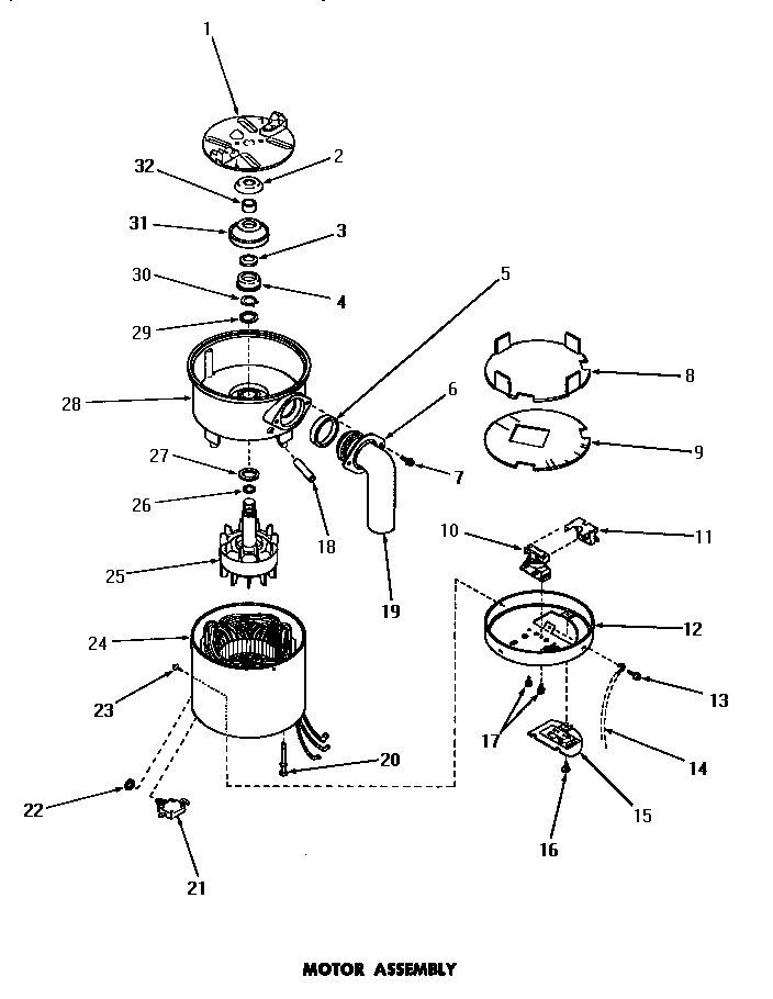 Speed Queen DB8181N motor assembly diagram