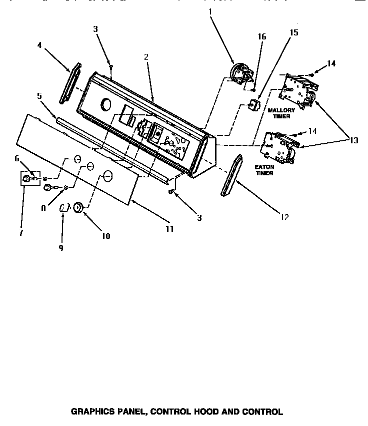 Speed Queen AA5420 graphics panel, control hood & control diagram