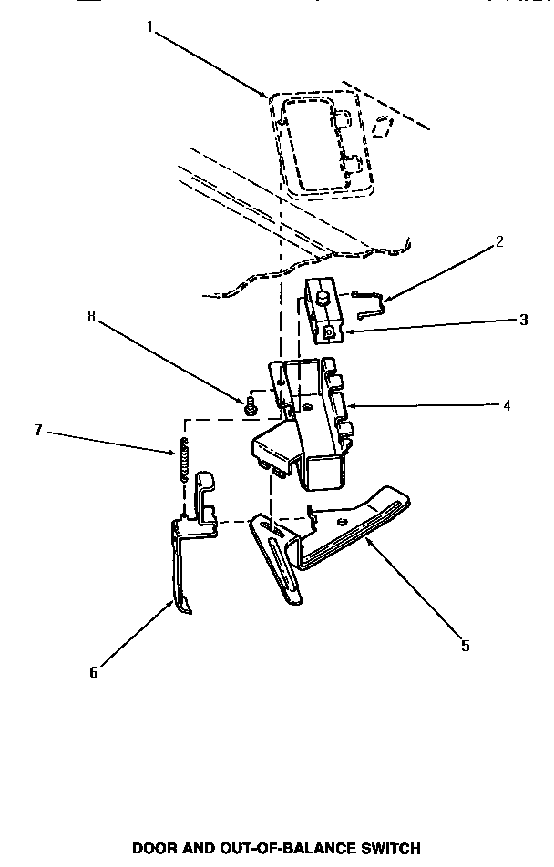 Speed Queen AA5420 door & out-of-balance switch diagram