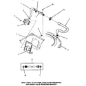 Speed Queen AWM531 inlet hose, filler hose, back flow preventer & bracket diagram