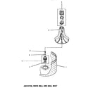 Speed Queen AWM531 agitator, drive bell & seal seat diagram