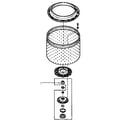 Speed Queen AWM531 hub and transmission tube seal (change) diagram