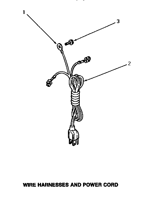 Speed Queen AA3410 wire harnesses & power cord diagram