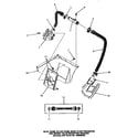 Speed Queen HA6470 inlet hose, filler hose, back flow preventer & bracket diagram