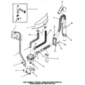Speed Queen HA6470 pump assembly, bracket, hoses & siphon break kit diagram