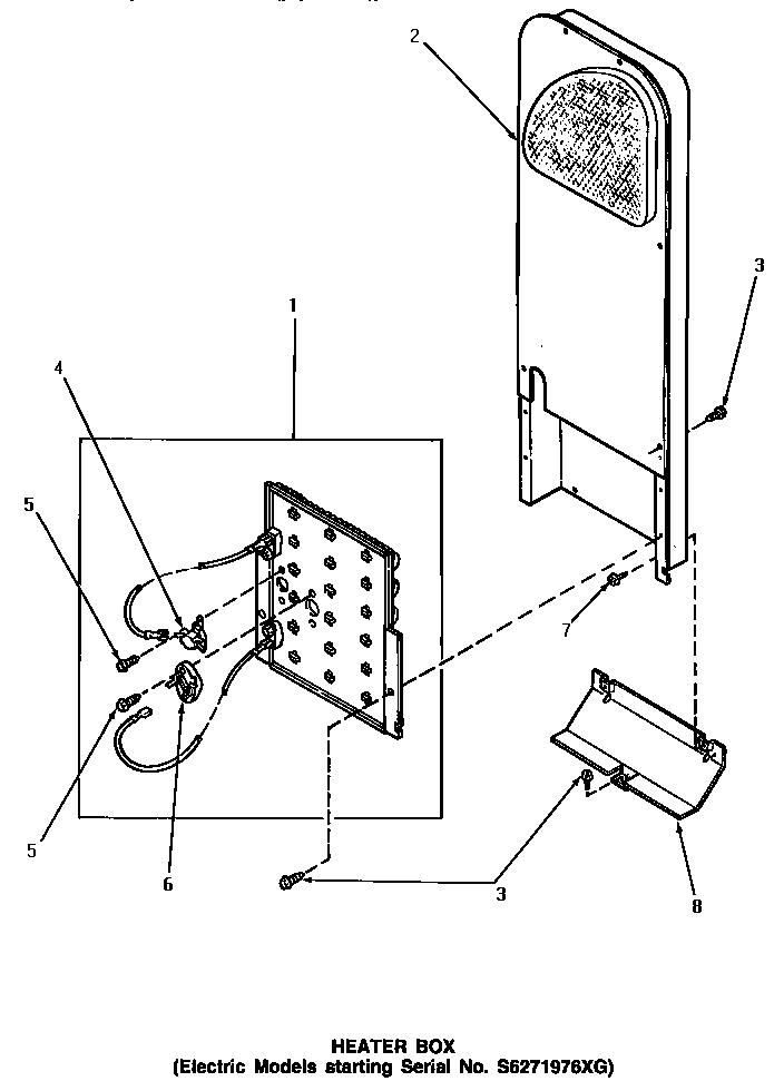 Speed Queen NE4513 heater box (starting serial number s6271976xg) diagram