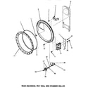 Speed Queen NG3319 rear bulkhead, felt seal & cylinder roller diagram