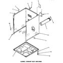 Speed Queen NG3319 cabinet, exhaust duct & base diagram