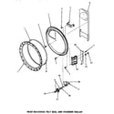 Speed Queen NE3313 rear bulkhead, felt seal & cylinder roller diagram