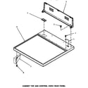 Speed Queen NG2119 cabinet top & control hood rear panel diagram