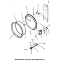 Speed Queen NG2119 rear bulkhead, felt seal & cylinder roller diagram