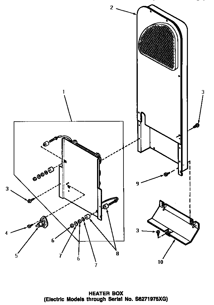 Speed Queen NE8333 heater box diagram