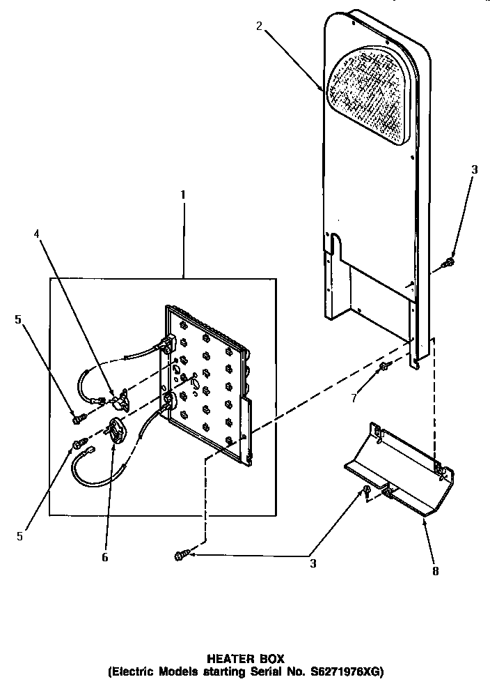 Speed Queen NE8333 heater box diagram