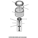 Speed Queen AWM392L clothes guard, washtub, lint filter & hub (awm392l) (awm392w) (awm393l) (awm393w) diagram
