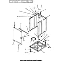 Speed Queen AWM392L front panel, base & cabinet assembly (awm392l) (awm392w) (awm393l) (awm393w) diagram