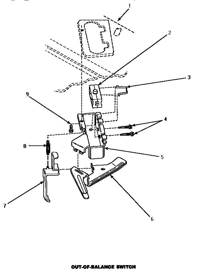 Speed Queen AWM290W out-of-balance switch (awm290l) (awm290w) diagram