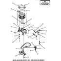 Speed Queen AWM290L motor, mounting bracket, belt, pump & idler assembly (awm290l) (awm290w) diagram