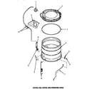 Speed Queen AWM290L outer tub, cover & pressure hose (awm290l) (awm290w) diagram