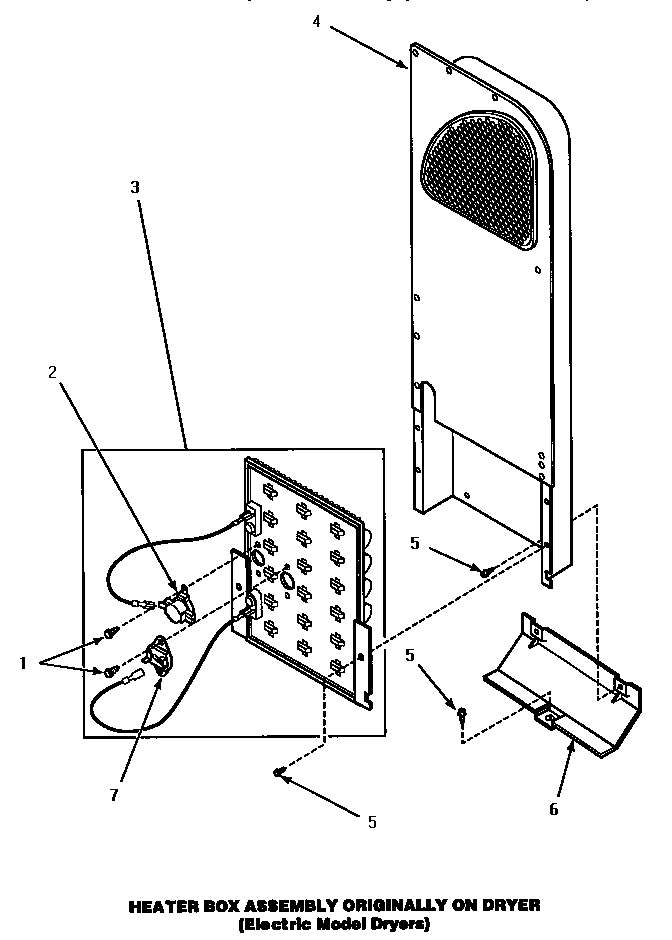 Speed Queen AEM477W heater box assembly (original) (aem477w) (aem497l) (aem497w) diagram