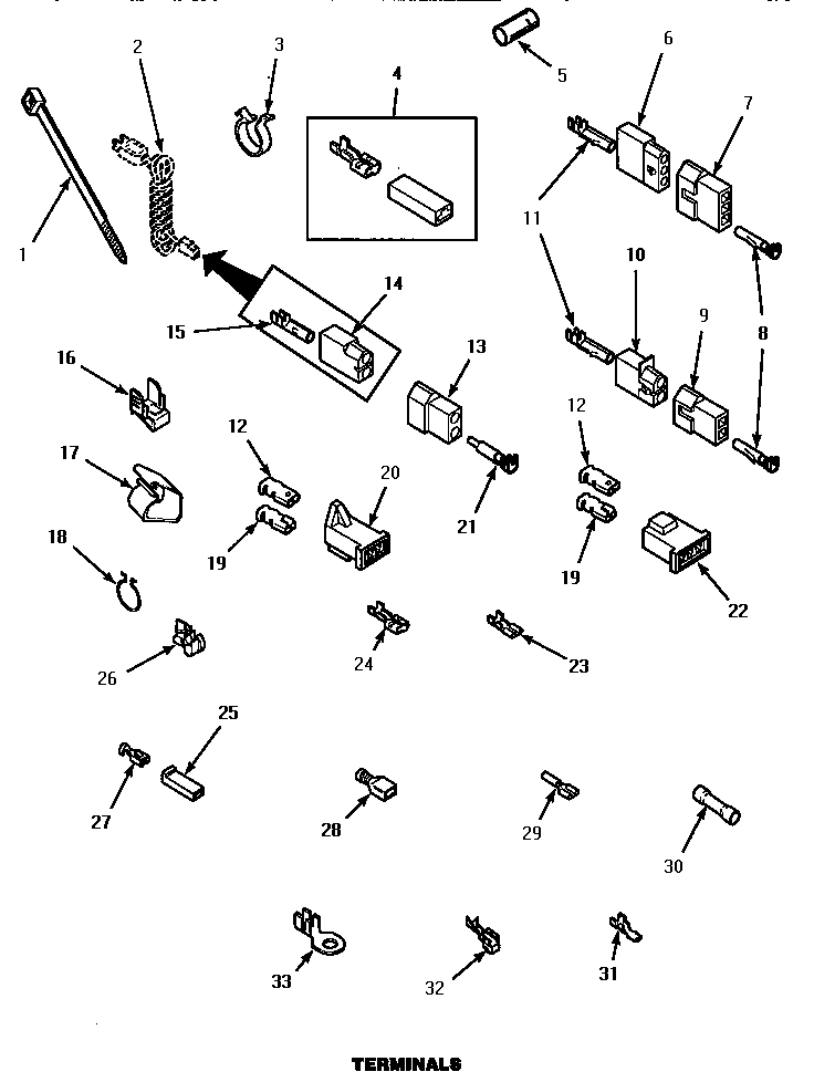 Speed Queen AEM477W terminals (aem477w) (aem497l) (aem497w) diagram