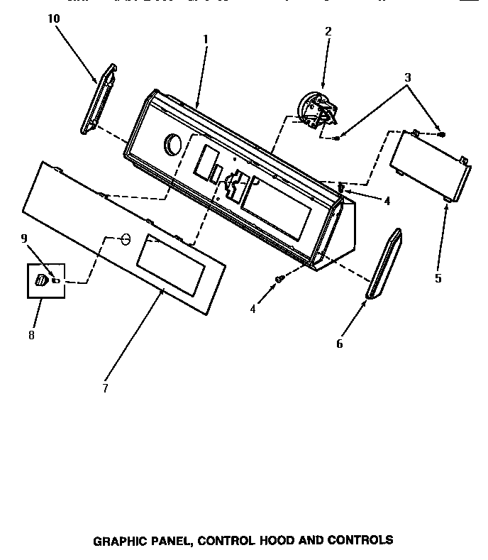 Speed Queen AA9131 graphic panel, control hood & controls diagram