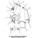 Speed Queen AA9131 inlet hose, filler hose, back flow preventer & valve bracke diagram