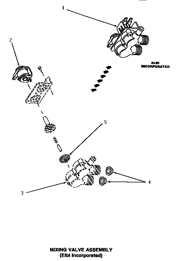Speed Queen AA5220 mixing valve assembly diagram