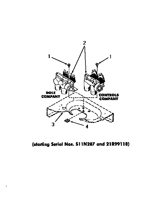 Speed Queen DA6223 mixing valves diagram