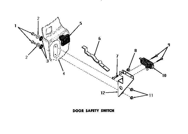 Speed Queen DA6223 door safety switch diagram