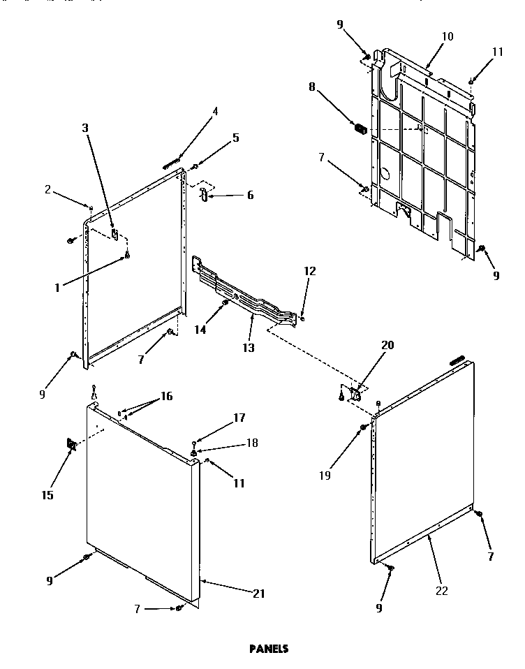 Speed Queen DA6073 panels diagram