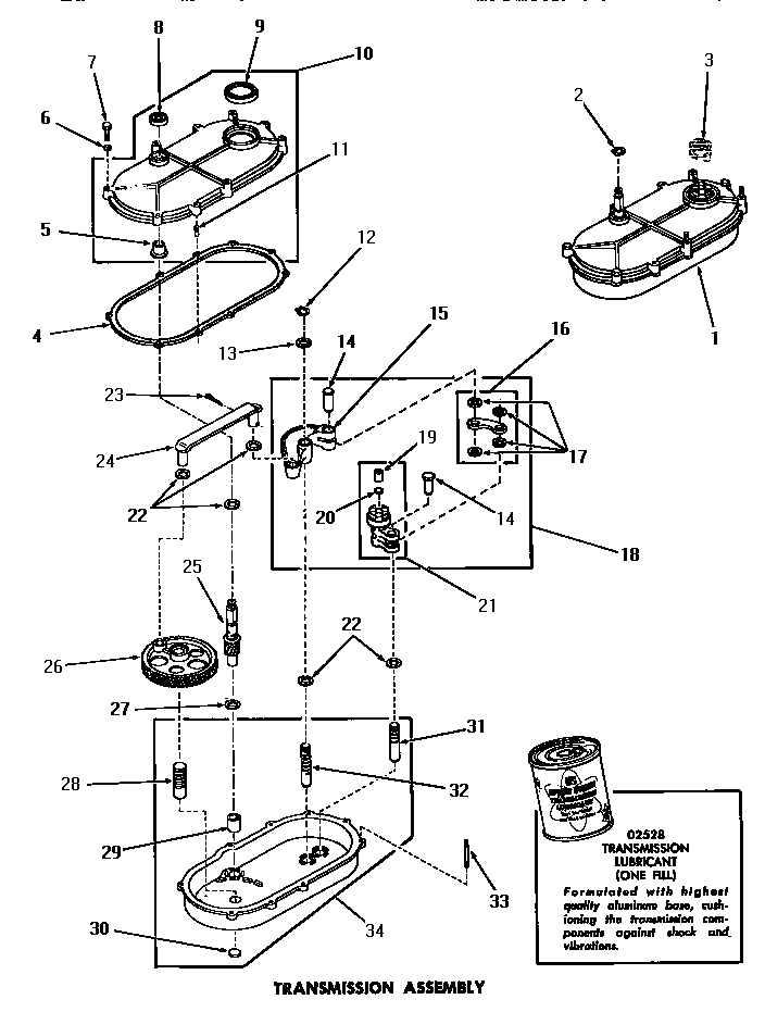 Speed Queen DA6073 transmission assembly diagram