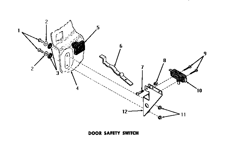Speed Queen DA6073 door safety switch diagram