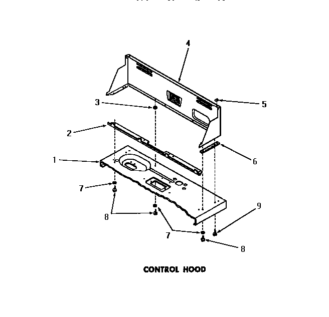 Speed Queen DA6100 control hood diagram