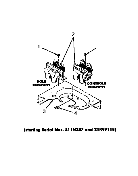 Speed Queen DA6100 mixing valves diagram