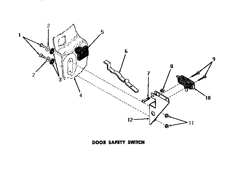 Speed Queen DA6100 door safety switch diagram