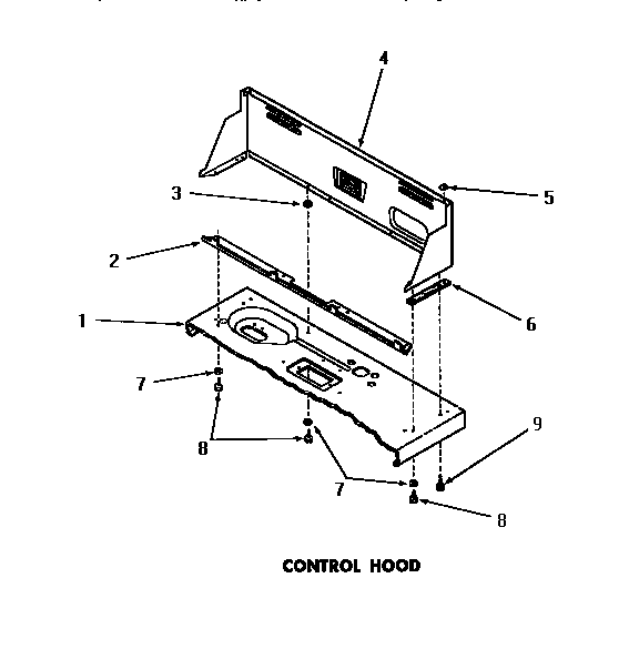 Speed Queen DA6191 control hood diagram
