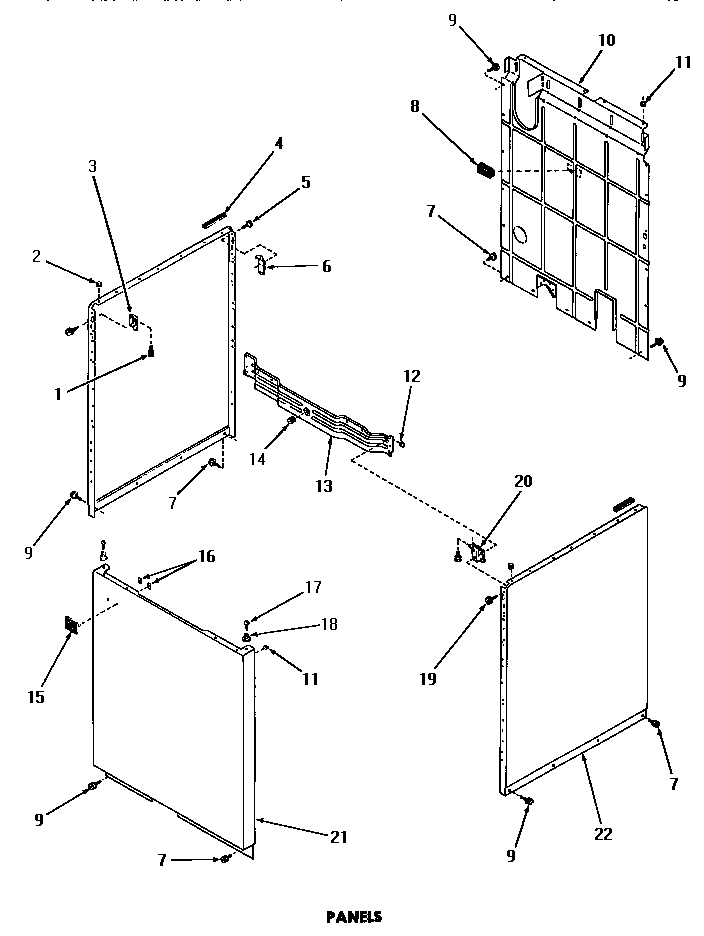 Speed Queen DA6191 panels diagram