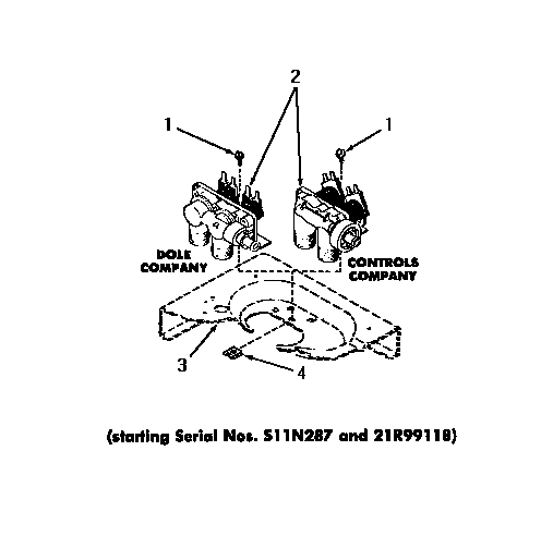 Speed Queen DA6191 mixing valves diagram