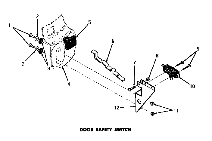 Speed Queen DA6191 door safety switch diagram