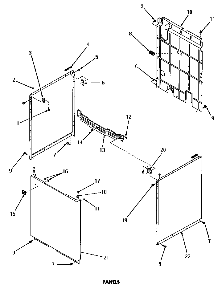 Speed Queen DA3210 panels diagram