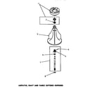 Speed Queen DA3210 agitator, shaft & fabric softener dispenser diagram