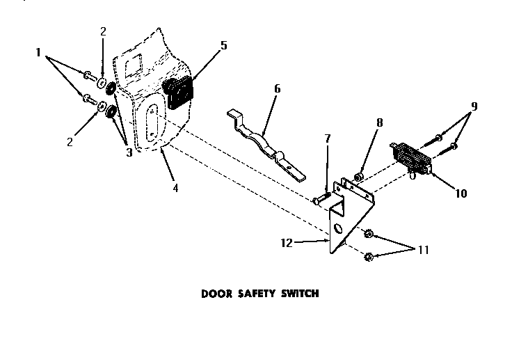 Speed Queen DA3210 door safety switch diagram