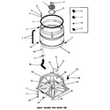 Speed Queen DA6120 boot, chassis & drain tub diagram