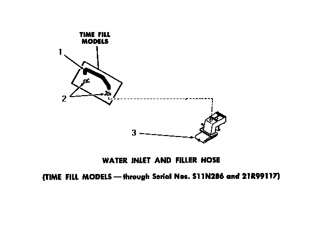Speed Queen FA6123 water inlet & filler hose diagram