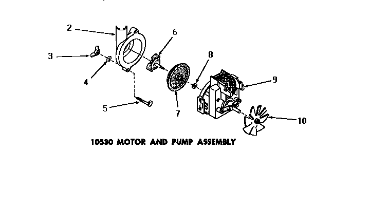 Speed Queen FA6123 10530 motor and pump assembly diagram