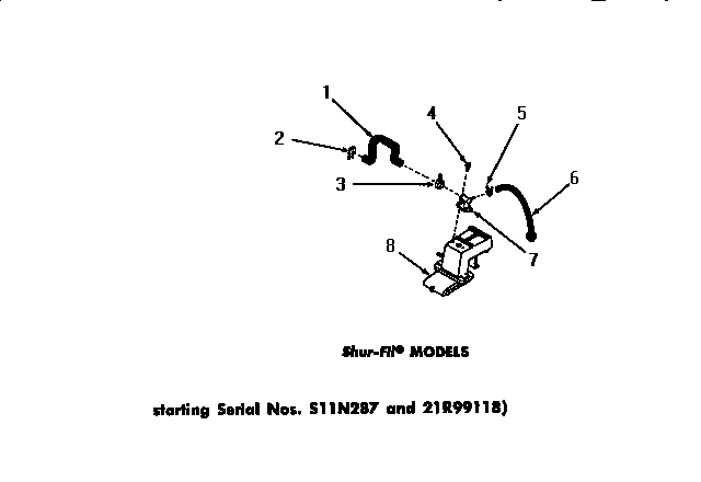 Speed Queen DA3820 water inlet & filler hose diagram