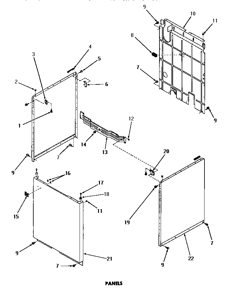 Speed Queen DA3820 panels diagram