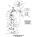 Speed Queen DA3820 counterbalance weight, bracket & mounting plate diagram